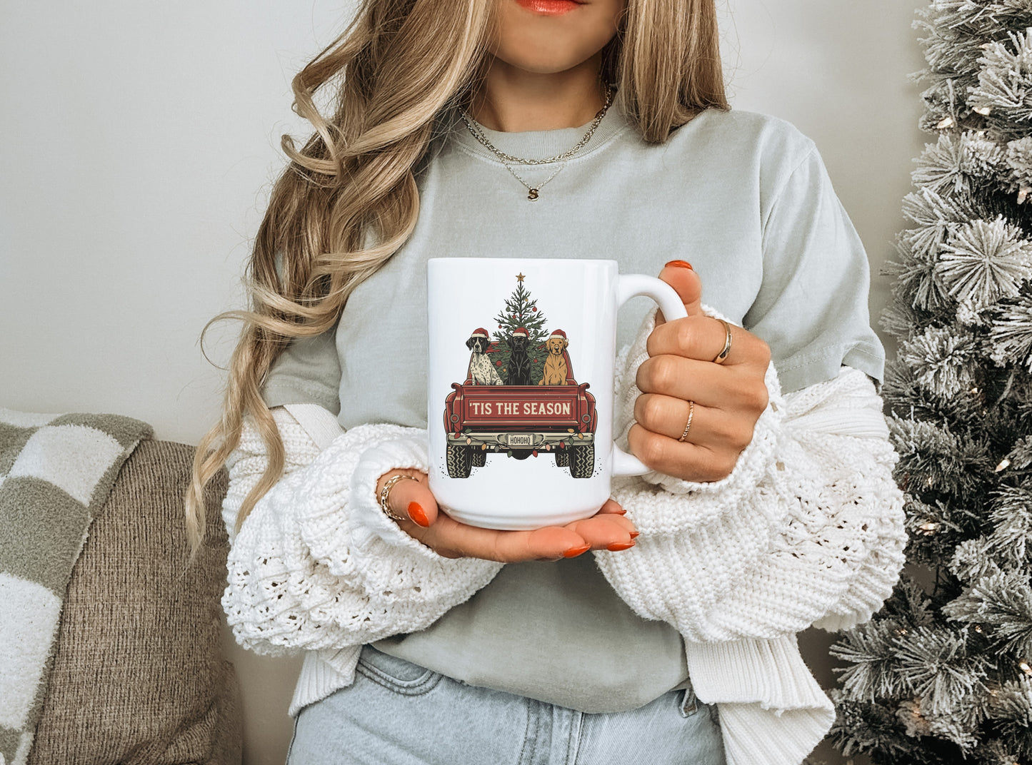 Hunting Dogs Christmas | 15oz Ceramic Coffee Mug