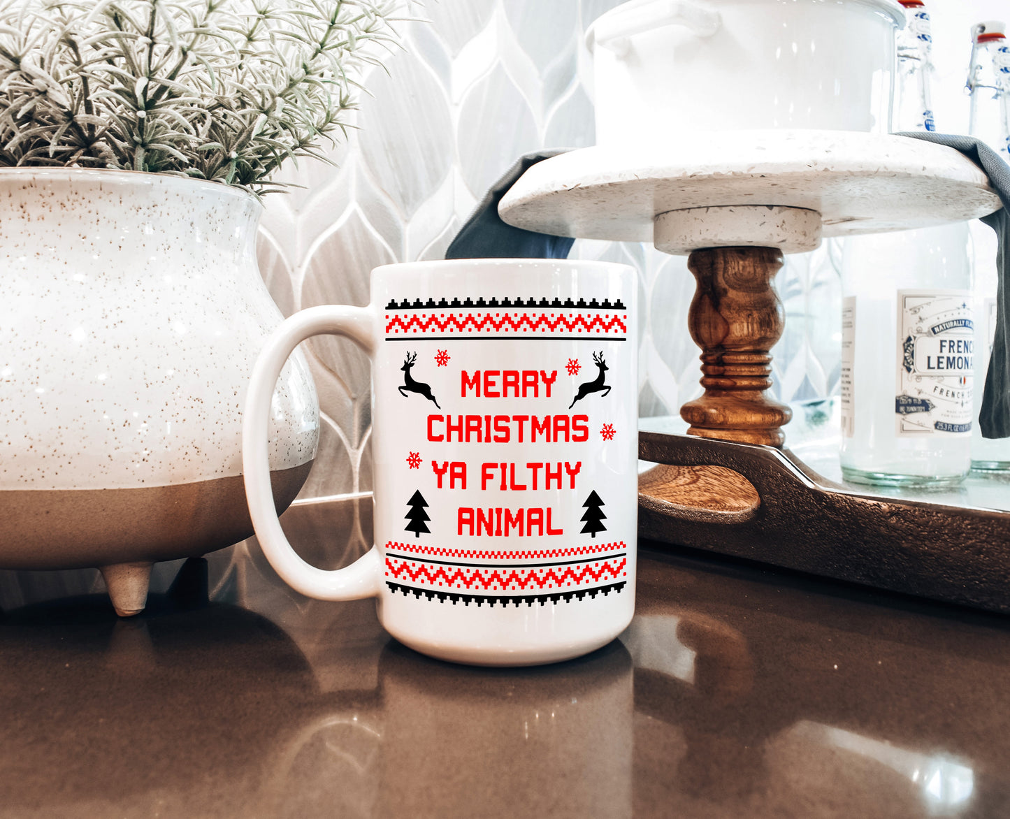 Joyeux Noël Ya animal sale | Tasse de 15 oz