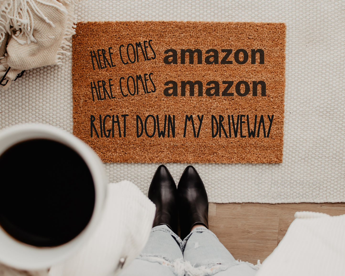 Here comes Amazon, right down my driveway!