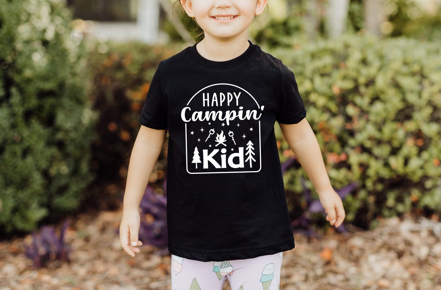 Happy Campin’ Kid Sweatshirt | Kids Camping Crewneck | Cozy Outdoor Sweater | Cottage & Campfire Outfit | Camping Gift for Kids