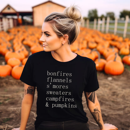 Bonfires + Flannels T-Shirt