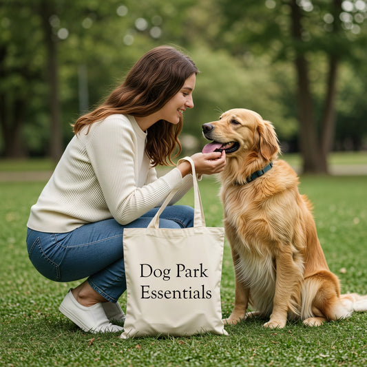 Dog Park Essentials Tote Bag | Dog Mom Canvas Tote