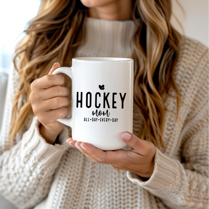 Hockey Mom Coffee Mug — Funny Rink Life 15oz Gift for Hockey Moms 🏒