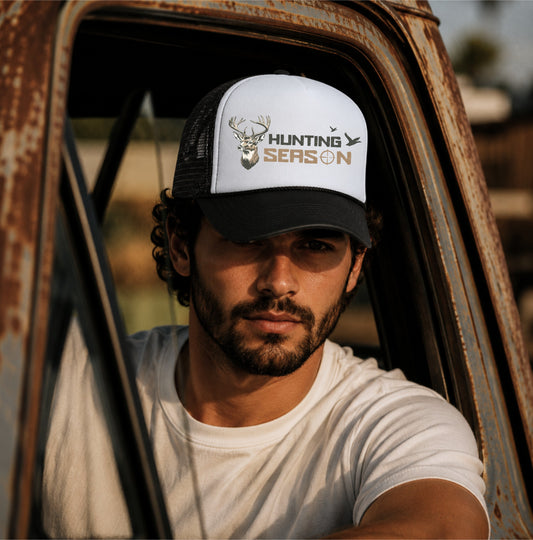 Hunting Season Trucker Hat | Outdoor Graphic Cap