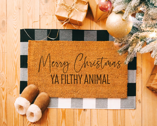 Merry Christmas Ya Filthy Animal | Door Mat