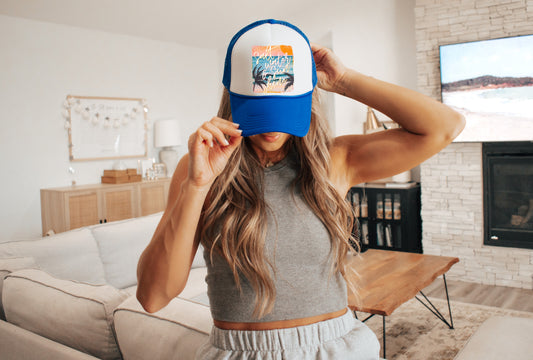 Salt Water & Sunshine Trucker Hat | Beach Life Foam Snapback Cap