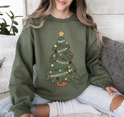 Tis the Damn Season | Christmas Tree Crewneck Sweatshirt