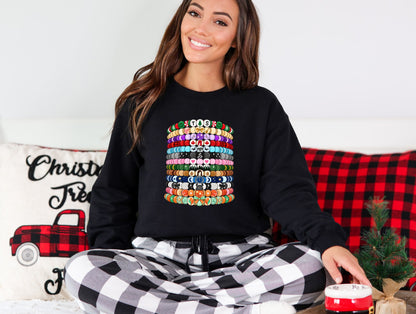 Christmas Eras Friendship Bracelets | Crewneck Sweatshirt
