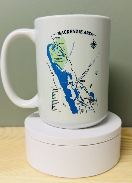 Mackenzie Area Map Mug – 15oz Ceramic Coffee Mug